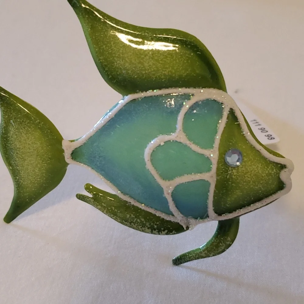 12 Enamel Blue and Green Napkin Holders